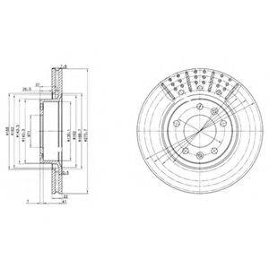 DELPHI BG2460 гальмівний диск