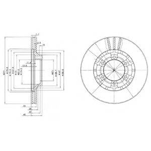 DELPHI BG2561 гальмівний диск