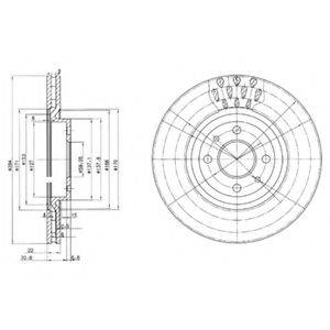 DELPHI BG2617 гальмівний диск