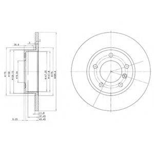 DELPHI BG2622 гальмівний диск