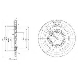 DELPHI BG2678 гальмівний диск