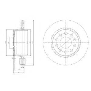 DELPHI BG3031 гальмівний диск