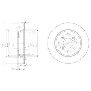 DELPHI BG3062 гальмівний диск