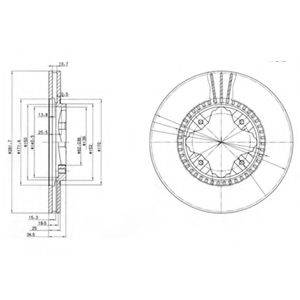 DELPHI BG3063 гальмівний диск