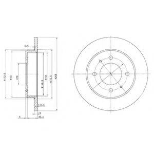 DELPHI BG3070 гальмівний диск