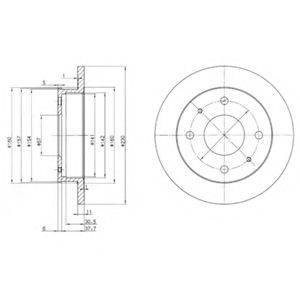 DELPHI BG3337 гальмівний диск