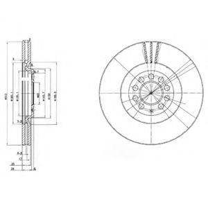 DELPHI BG3528 гальмівний диск