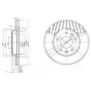 DELPHI BG3563 гальмівний диск