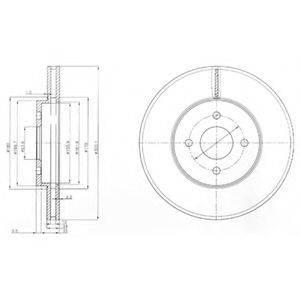 DELPHI BG3742 гальмівний диск