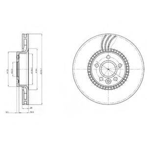 DELPHI BG3784 гальмівний диск