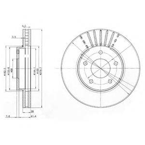 DELPHI BG3816 гальмівний диск