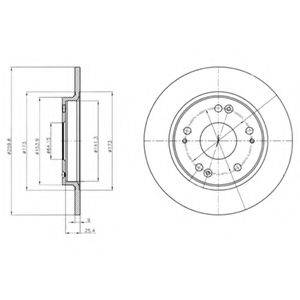 DELPHI BG4280 гальмівний диск