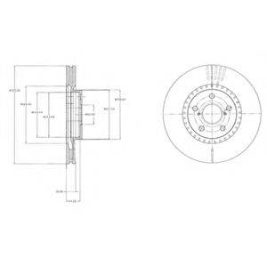 DELPHI BG9074 гальмівний диск