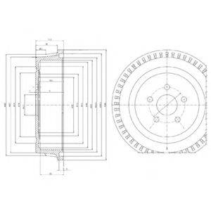 DELPHI BF515 Гальмівний барабан