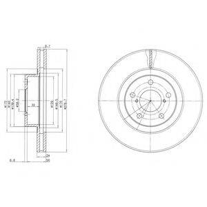 DELPHI BG2827C гальмівний диск