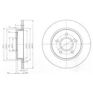 DELPHI BG3896C гальмівний диск