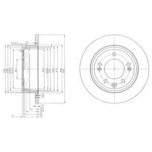 DELPHI BG4082C гальмівний диск