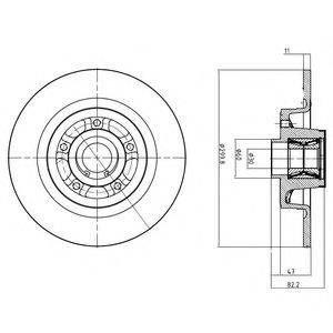 DELPHI BG9023RSC гальмівний диск