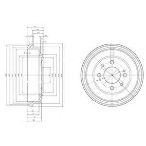 DELPHI BF280 Гальмівний барабан