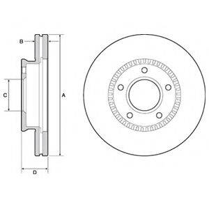 DELPHI BG4663C гальмівний диск