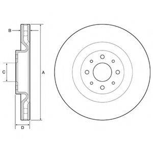 DELPHI BG4566C гальмівний диск