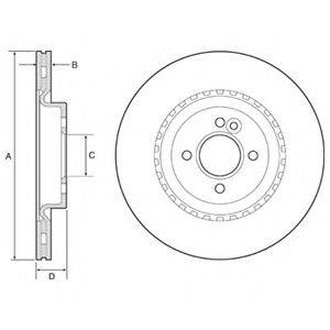 DELPHI BG4568C гальмівний диск