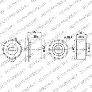 DELPHI KDB228 Комплект ременя ГРМ