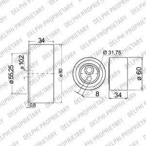 DELPHI KDB277 Комплект ременя ГРМ