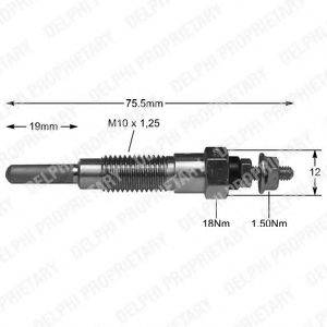 DELPHI HDS246 Свічка розжарювання