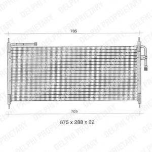 DELPHI TSP0225297 Конденсатор, кондиціонер