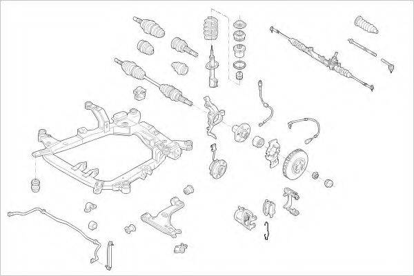 DELPHI OPEL10917F Підвіска колеса