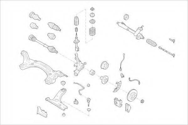 DELPHI VW08972F Підвіска колеса