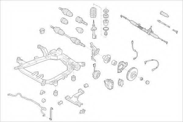 DELPHI OPEL15344F Підвіска колеса