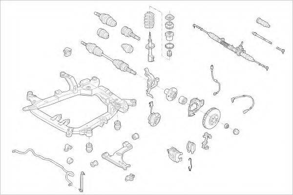 DELPHI OPEL15345F Підвіска колеса