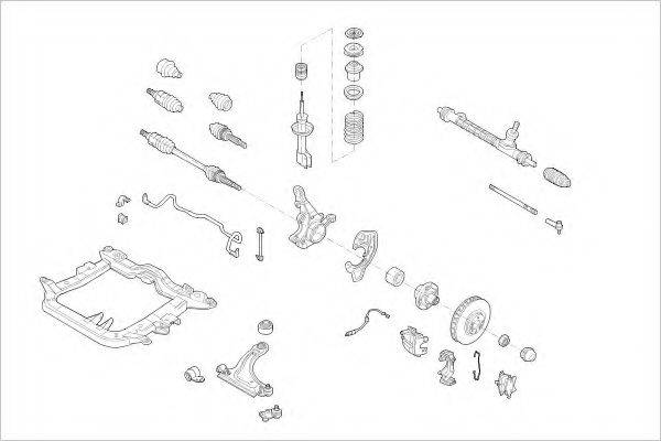 DELPHI OPEL18228F Підвіска колеса