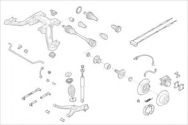 DELPHI OPEL09007R Підвіска колеса