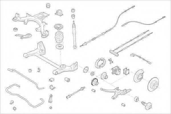 DELPHI OPEL01019R Підвіска колеса