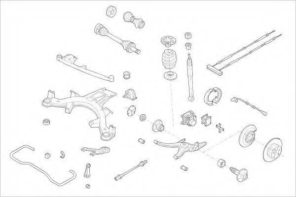 DELPHI OPEL03872R Підвіска колеса