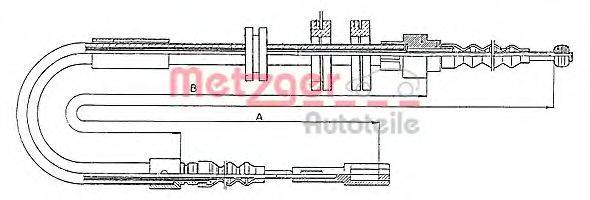 METZGER 104091 Трос, стоянкова гальмівна система