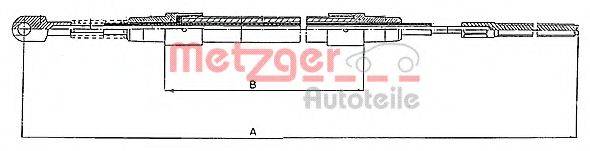 METZGER 10423 Трос, стоянкова гальмівна система