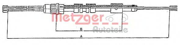 METZGER 106024 Трос, стоянкова гальмівна система