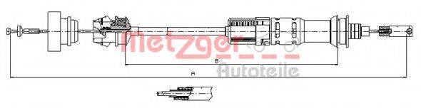 METZGER 113921 Трос, управління зчепленням