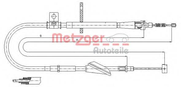 METZGER 115741 Трос, стоянкова гальмівна система