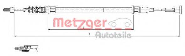 METZGER 115768 Трос, стоянкова гальмівна система