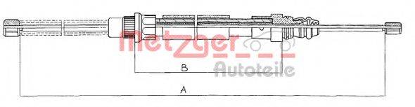 METZGER 11607 Трос, стоянкова гальмівна система