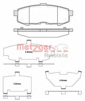 METZGER 1170769 Комплект гальмівних колодок, дискове гальмо