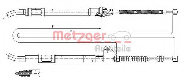 METZGER 171413 Трос, стоянкова гальмівна система