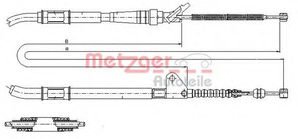 METZGER 171467 Трос, стоянкова гальмівна система