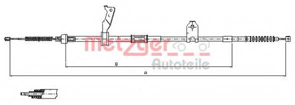 METZGER 171482 Трос, стоянкова гальмівна система