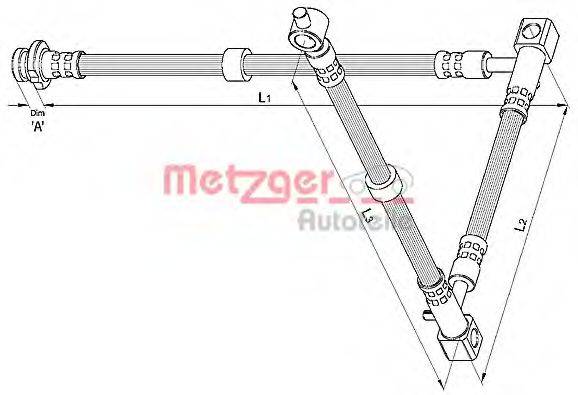 METZGER 4110394 Гальмівний шланг